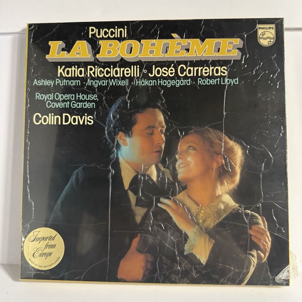 Puccini La Boheme ~ Katia Ricciarelli • José Carreras 2 LP Box Set STILL SEALED